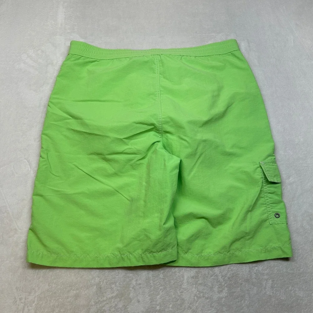 Polo Ralph Lauren Cargo Swim‎ Trunks Shorts Mens Large Lime Green Drawstring